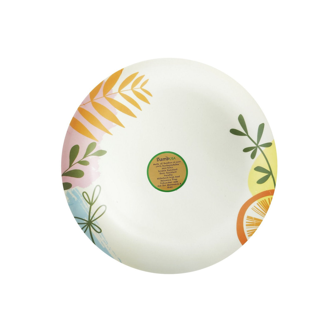 Bambusa 10inch Round Plate (Tropical)