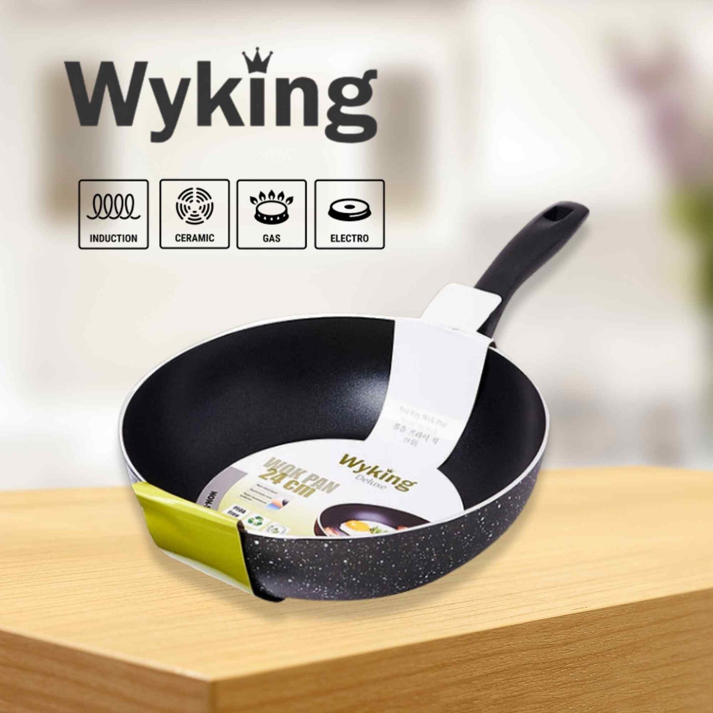 Wyking Deluxe Non Stick Wok Pan 30cm Induction