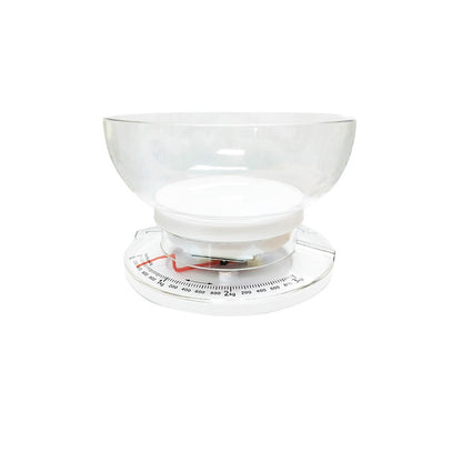 Mechanical Kitchen Scale with Removable Bowl (White)